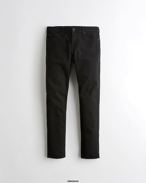 jeans skinny sem desbotamento preto sem desbotamento homens Hollister partes inferiores TT24P1156